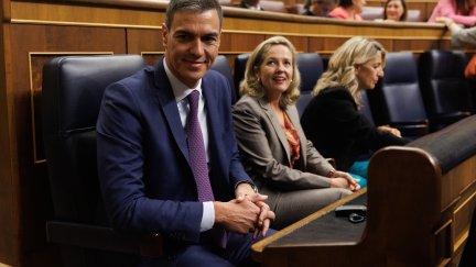 El presidente del Gobierno en funciones, Pedro Sánchez, en el Congreso durante la segunda votación de la investidura de Núñez Feijóo. / Europa Press