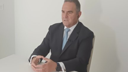 El teniente general Francisco Javier Gan Pampols durante la entrevista.
