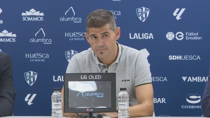 Antonio Hidalgo, durante la rueda de prensa. Foto: Aragón Deporte
