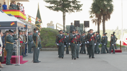 Momento de la celebración de la patrona de la Guardia Civil en Huesca.