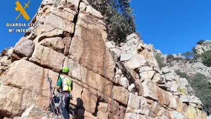 Zona donde fue rescatado el escalador herido. / Guardia Civil