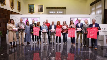 Una imagen de la presentación de la Carrera de la Mujer que ha tenido lugar este martes.