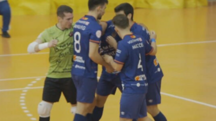 Celebración del 1-0. Foto: Aragón Deporte