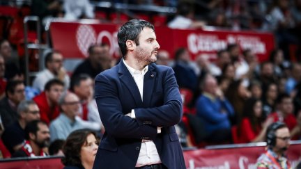 Carlos Cantero, durante el duelo de Euroliga de este martes ante Valencia Basket.