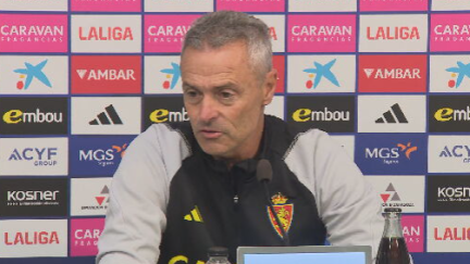 Fran Escribá, durante la rueda de prensa. Foto: Aragón Deporte