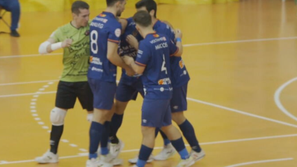 Celebración de un gol en la Granja. Foto: Aragón Deporte