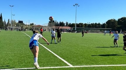 Una imagen del encuentro disputado este domingo en el CDM Mudéjar.