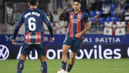Rubén Pulido durante el último partido disputado en El Alcoraz / SD Huesca.