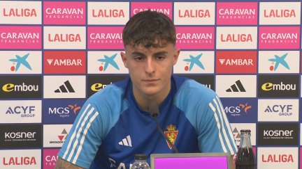 Rueda de prensa de Francés. Foto: Aragón Deporte