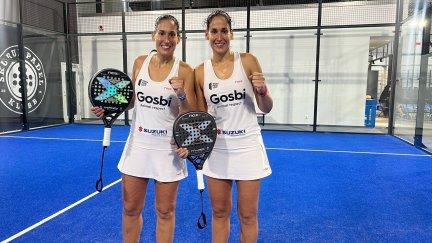 Mapi y Majo Sánchez Alayeto, tras ganar su partido en Malmö.