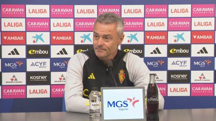 Fran Escribá en rueda de prensa. Foto: Aragón Deporte