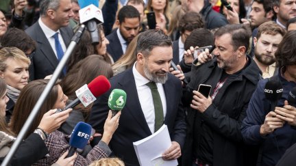 Santiago Abascal a su llegada al Tribunal Supremo./ Europa Press. A. Pérez Meca