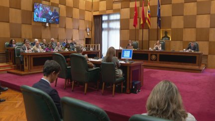 Pleno extraordinario celebrado en el Ayuntamiento de Zaragoza.
