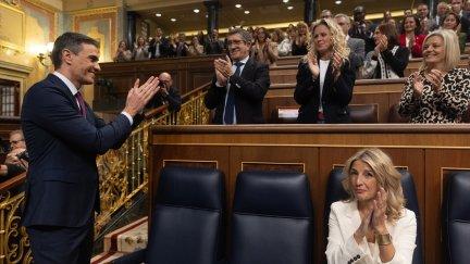 Pedro Sánchez, tras finalizar su intervención en el debate de investidura. / Europa Press. Eduardo Parra