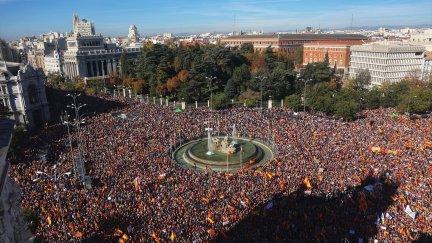 Manifestación en Madrid contra la amnistía. / Ricardo Rubio / Europa Press