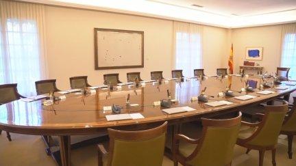 Sala en la que se reúne el Consejo de Ministros. / Moncloa