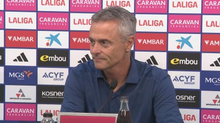 Fran Escribá, durante su comparecencia de despedida en la Ciudad Deportiva.