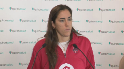 Vega Gimeno, entrevistada por Aragón Deporte. Foto: Aragón Deporte