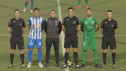 Imagen de la primera ronda de la Copa del Rey, en la que la SD Huesca superó al Águilas.