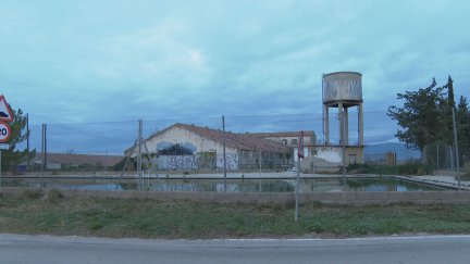 Depósito de agua de Cuarte (Huesca), donde se ha detectado la bacteria.