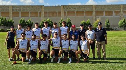Daniel Escolá posa junto al resto de su equipo del Viator Babarians.
