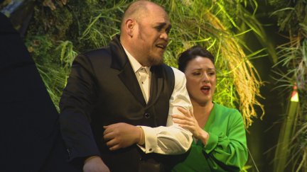 La soprano aragonesa Ruth Iniesta interpretando a Gilda e 'Rigoletto'.