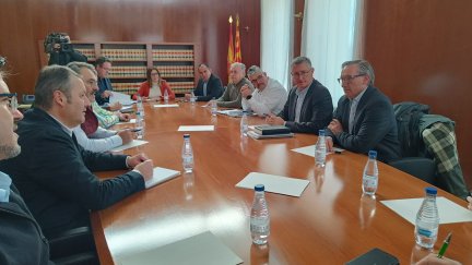 Manuel Blasco se ha reunido con los presidentes de las 10 comarcas turolenses. / Gobierno de Aragón