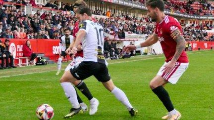 SD Tarazona en una acción ante el Nástic de Tarragona. Foto: Twitter SD Tarazona