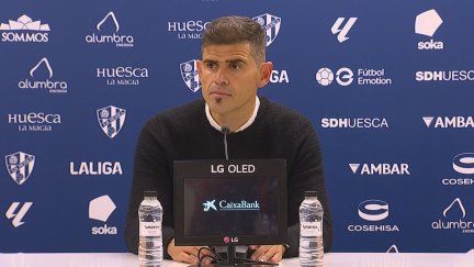 Antonio Hidalgo en la rueda de prensa posterior al encuentro