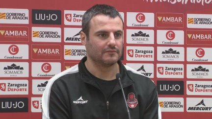 Carlos Cantero en la rueda de prensa previa al encuentro ante el DVTK