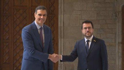 Aragonès y Sánchez se han reunido este jueves en Barcelona.