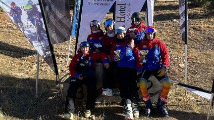 Esquiadores del CETDI Aragón participantes en el 19 Gran Premi Cerdanya U16.