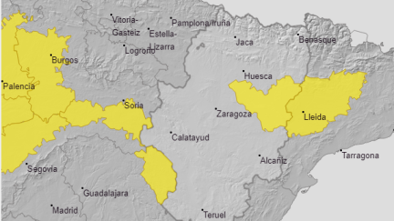El aviso amarillo continuará el martes en la misma zona e idéntica franja horaria.