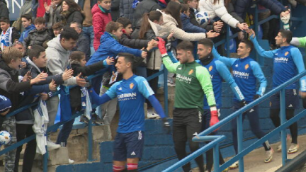 Entrenamiento del Real Zaragoza en La Romareda. Foto: Aragón Deporte