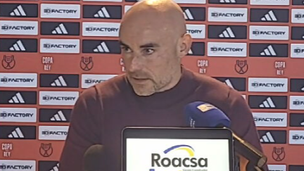 Dani Martínez, durante la rueda de prensa. Foto: Aragón Deporte