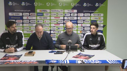 Imagen de la rueda de prensa que ha tenido lugar este martes en el pabellón de Los Planos.