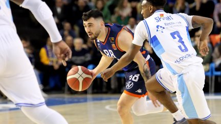 Dídac Cuevas, en un partido con el Tizona Burgos esta temporada.