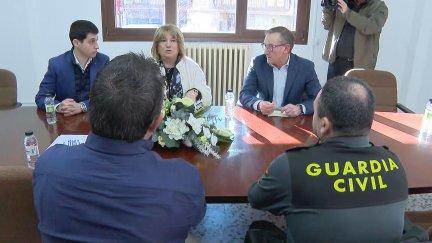 La consejera de Presidencia, Tomasa Hernández, ha visitado este jueves la comarca del Jiloca.