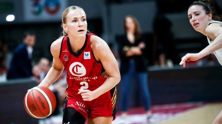 Petra Holesinska, en un lance del encuentro.