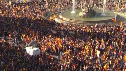 Imagen de una manifestación en contra de la amnistía celebrada en Madrid