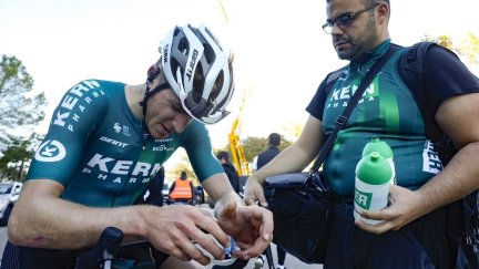 Pablo Castrillo, exhausto tras finalizar el Trofeo Calvía.