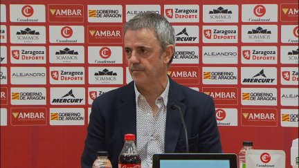 Fisac, durante la rueda de prensa. Foto: Aragón Deporte