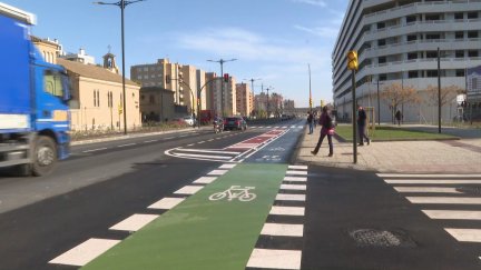 La avenida Cataluña este viernes.