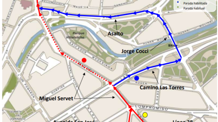 Afecciones al tráfico en el entorno de la calle Miguel Servet. / Ayuntamiento de Zaragoza
