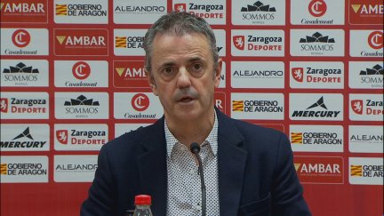 Porfirio Fisac en la rueda de prensa. Foto: Aragón Deporte