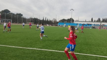 Una imagen del encuentro del Zaragoza CFF disputado este domingo.