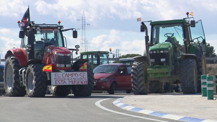 Una de las tractoradas convocada en Aragón.