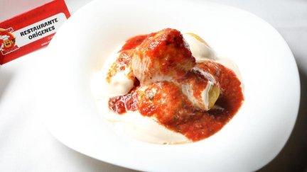 Patatas bravas del restaurante Orígenes de Zaragoza. / Zaragoza Brava