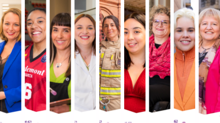 Carteles con mujeres referentes en varios sectores con motivo del 8M. / Ayuntamiento de Zaragoza