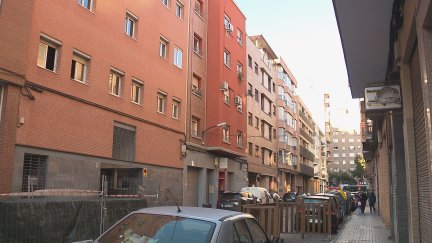 Calle Lastanosa donde se produjo el crimen.